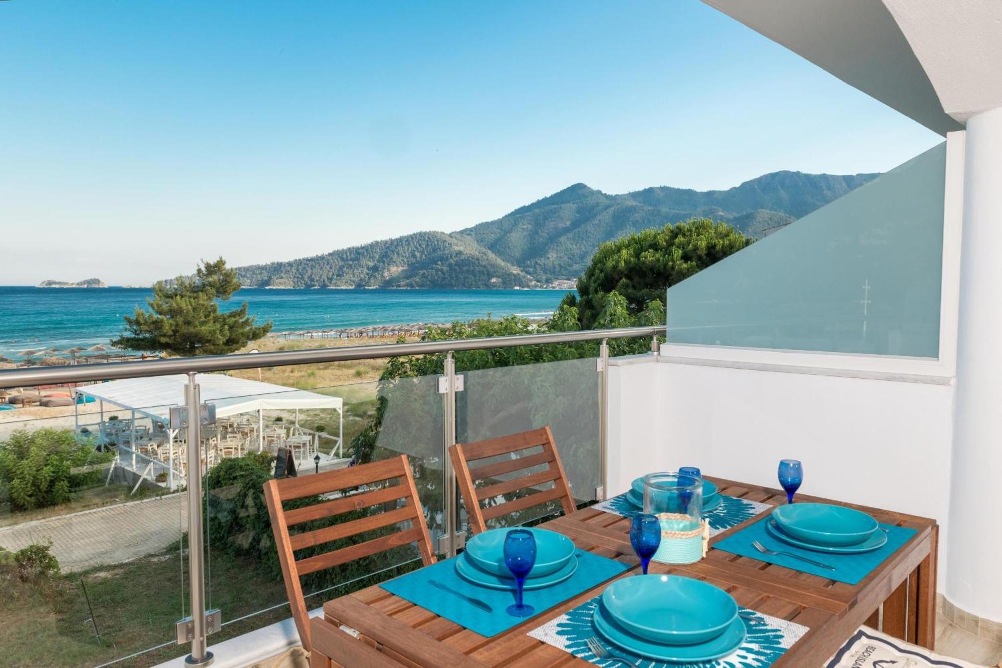 Artemis Beach Apartments Chrysi Ammoudia Bagian luar foto